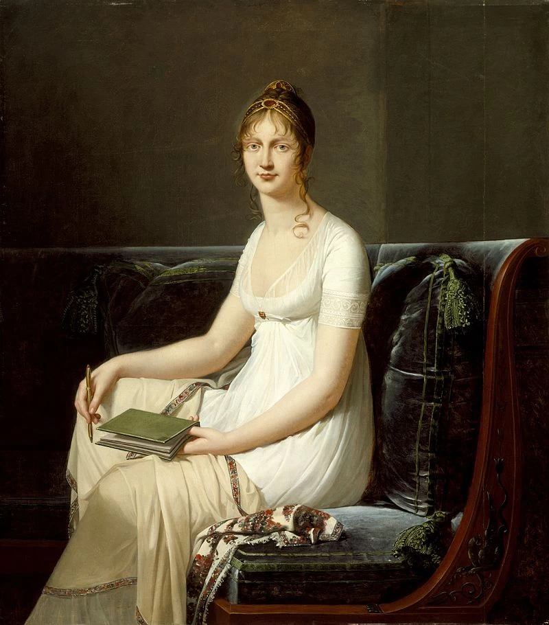 Ritratto di donna con libro e penna